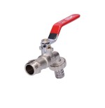 Grifo de esfera - con codo - 1/2" 3/4" - (envasado)