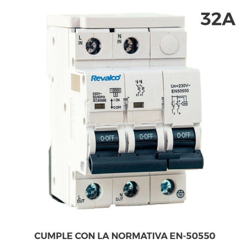 Iga 2p 32a c 10ka - protector de sobretension permanente segun normativa en-50550 y transitorio 5-15ka 275v