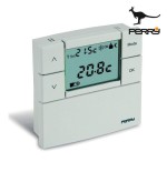 Termostato digital 3v serie "zefiro" 84x84mm color blanco perry