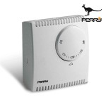 Termostato analogico de expansión de gas serie "teg" sin luz piloto color blanco perry