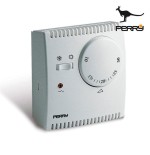 Termostato analogico de expansión de gas serie "teg" con luz piloto y selector "verano/invierno" color blanco perry