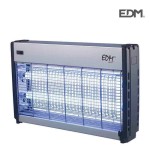 Exterminador de insectos profesional electronico 2x15w 49x10x31cm color cromo/negro edm