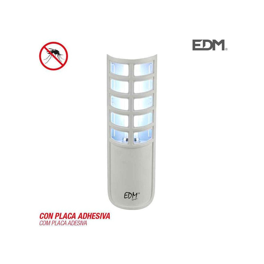 Exterminador de insectos electrico 9w con placa adhesiva 220-240v edm