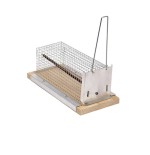 Ratonera de tela metalica y madera 21cm