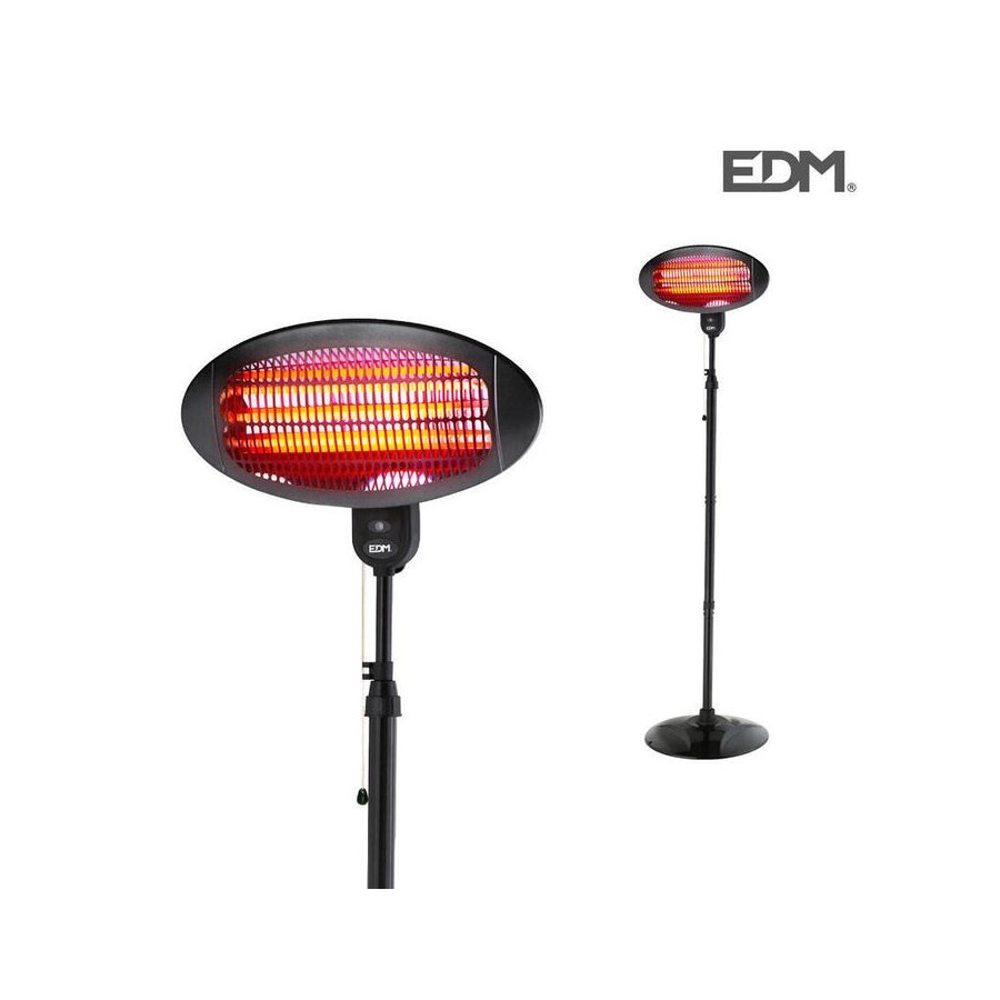 Estufa de cuarzo de exterior con pie - 2000w - edm