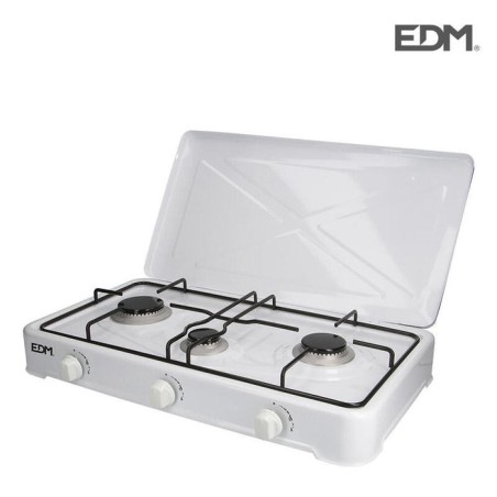 Cocina de gas esmaltada 3 fuegos 60x33x12cm edm
