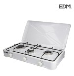 Cocina de gas esmaltada 3 fuegos 60x33x12cm edm