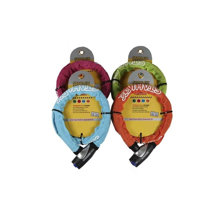 Candado blindado 15mm 90cm colores surtidos stanlex