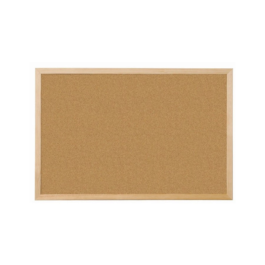 Pizarra de corcho q-connect 60x40cm marco de madera