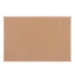 Pizarra de corcho q-connect 60x40cm marco de madera