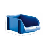 Contenedor 27cm color titanium azul