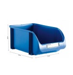 Contenedor 30cm color titanium azul
