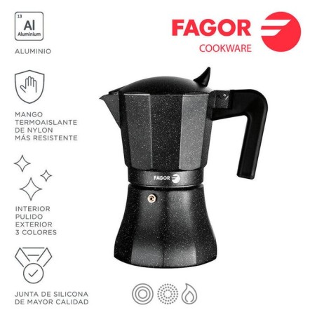 Cafetera tiramisu 9 tazas aluminio 3004 fagor