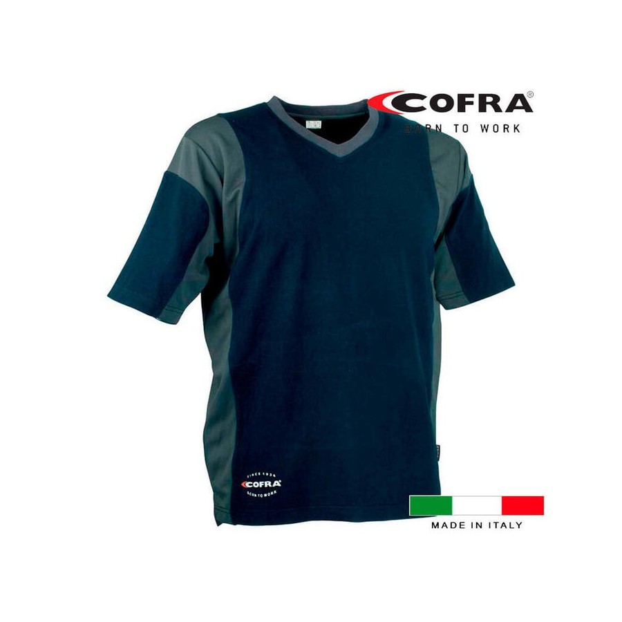Camiseta java azul marino/gris oscuro cofra talla l