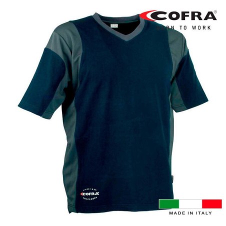Camiseta java azul marino/gris oscuro cofra talla l