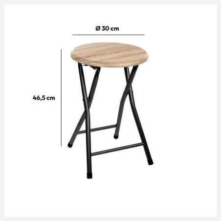 Taburete de cocina negro 30x30x45cm