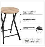 Taburete de cocina negro 30x30x45cm