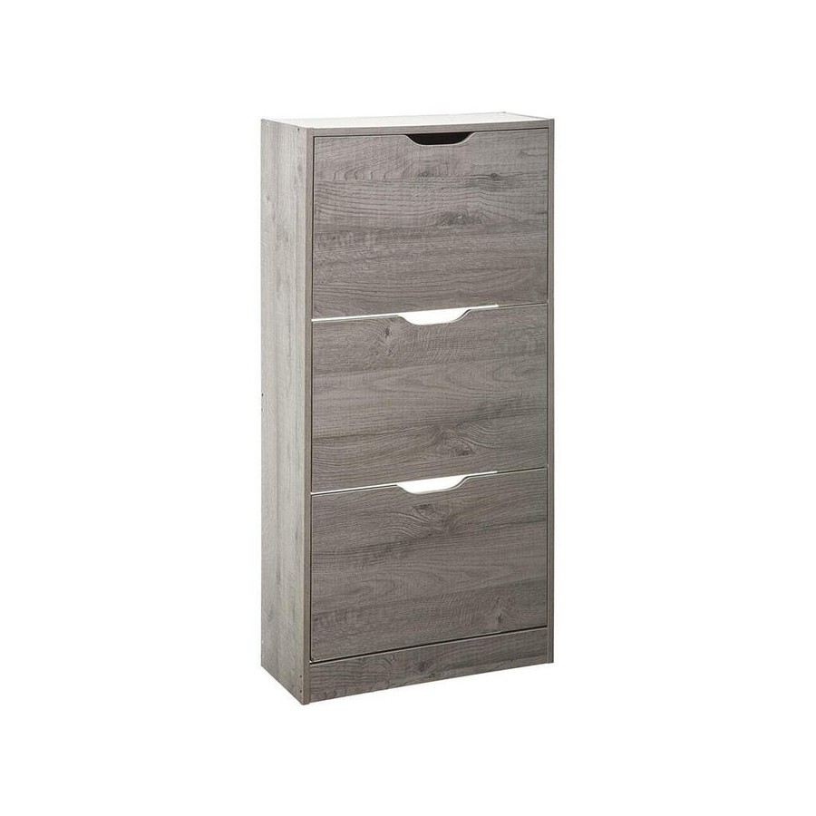 Zapatero de madera 115x60x24cm color gris