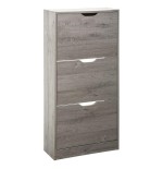 Zapatero de madera 115x60x24cm color gris