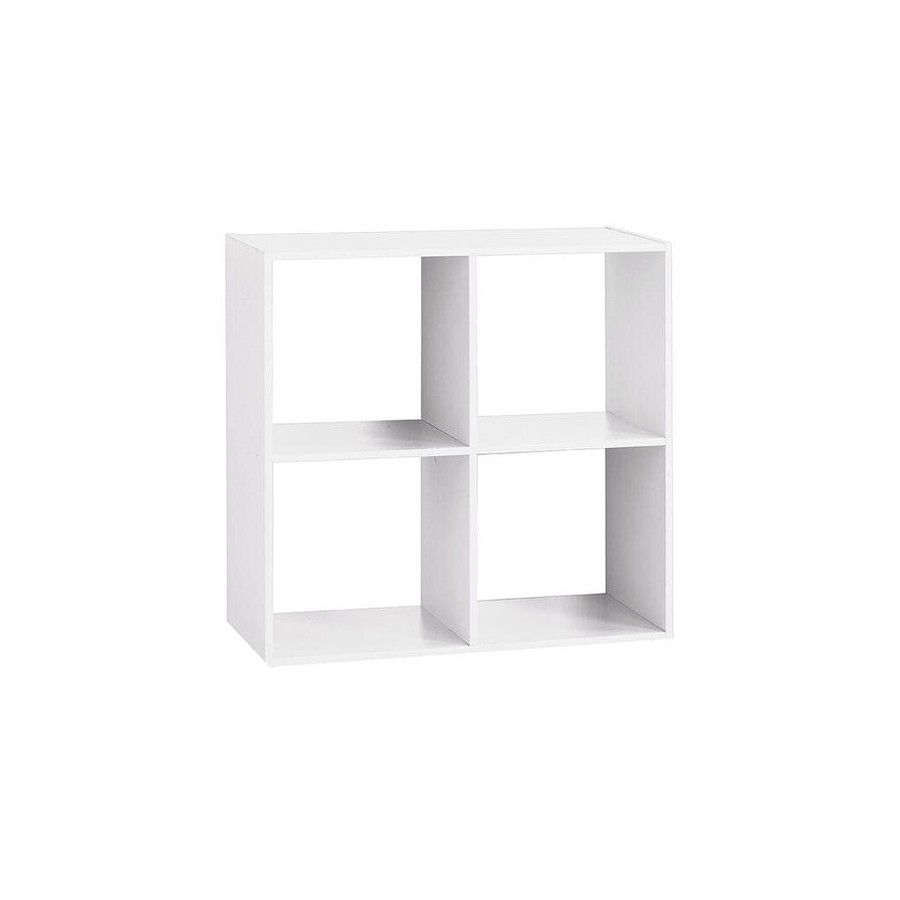 Estanteria madera color blanco para 4 cajas organizadoras 67.6x32x67.6cm astigarraga
