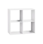 Estanteria madera color blanco para 4 cajas organizadoras 67.6x32x67.6cm astigarraga