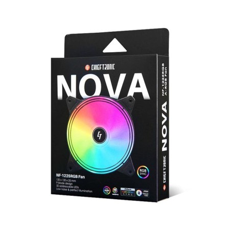 Ventilador chieftec 120mm nova nf-1225-rgb 32x adressable led