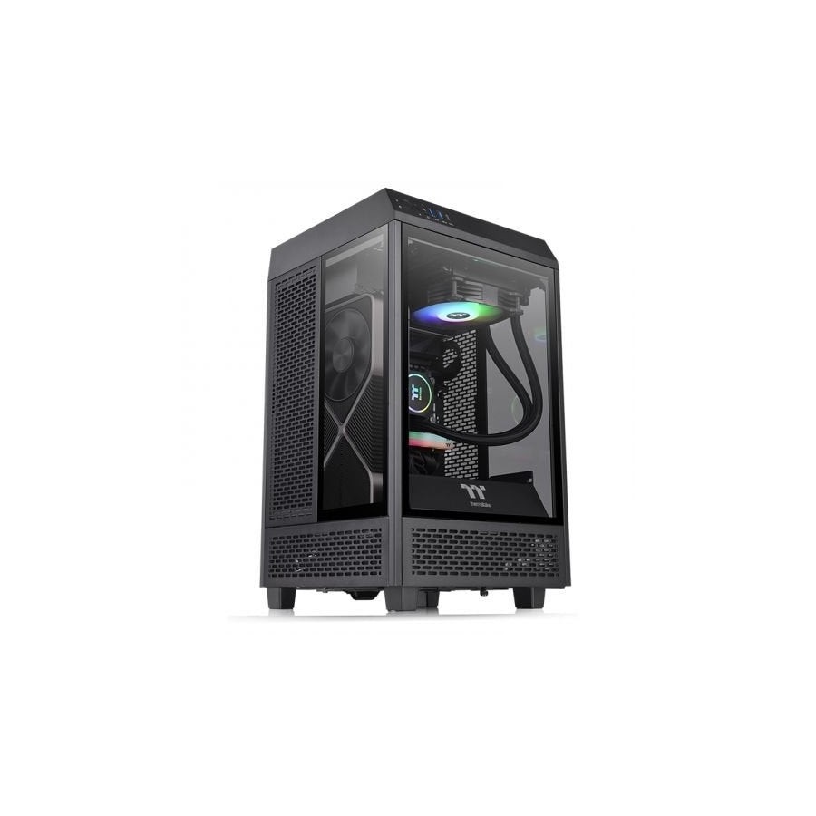 Caja pc thermaltake tower 100 negra 2xven120x120/3xcristal templado ca-1r3-00s1wn-00