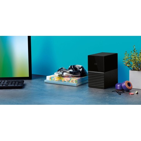 Disco externo hdd western digital my book duo 36 tb desktop raid con usb 3.1 y software de copia de seguridad automática