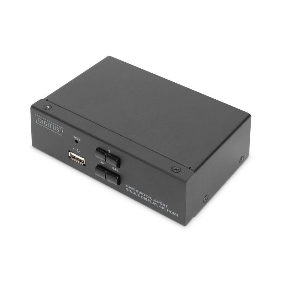 Digitus kvm switch 2x1 hdmi 2-port single display 4k/30hz freesync