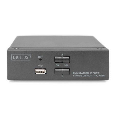 Digitus kvm switch 2x1 hdmi 2-port single display 4k/30hz freesync