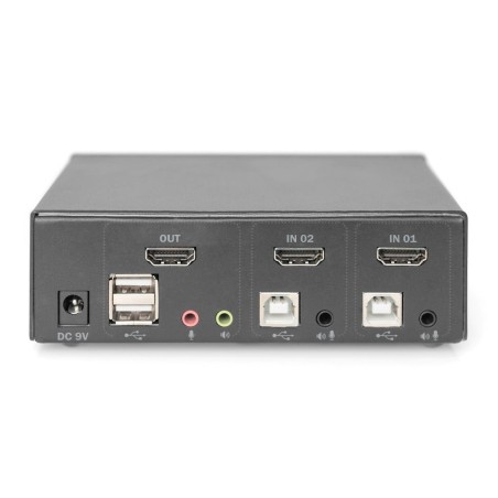 Digitus kvm switch 2x1 hdmi 2-port single display 4k/30hz freesync