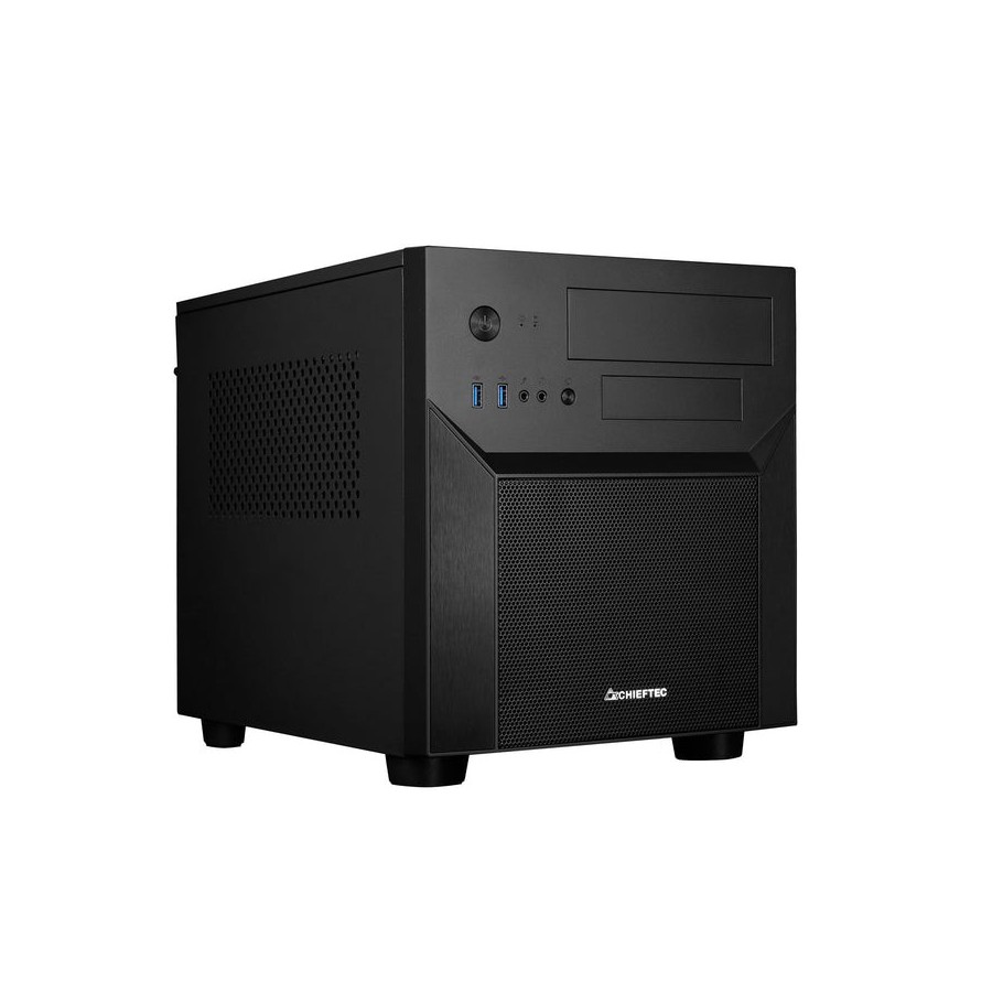 Caja pc chieftec caja gaming series / matx minitower, ci-02b-op, sin fuente, negro 2xusb3.0/1xusb2.0