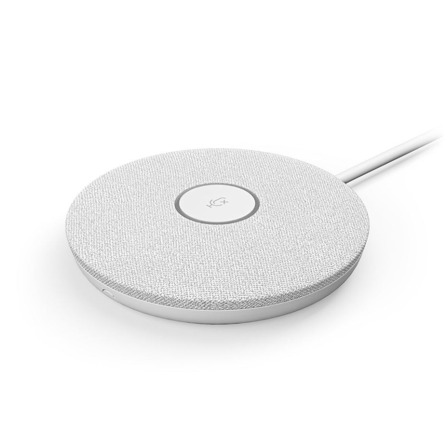 Logitech base de microfono rally - tecnologia rightsound - indicador led de silencio - apto para techos - color blanco