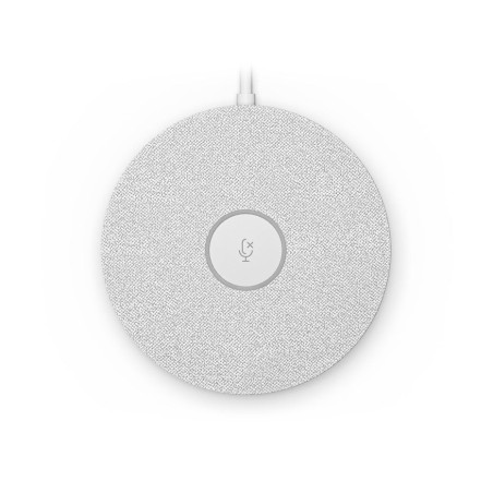 Logitech base de microfono rally - tecnologia rightsound - indicador led de silencio - apto para techos - color blanco