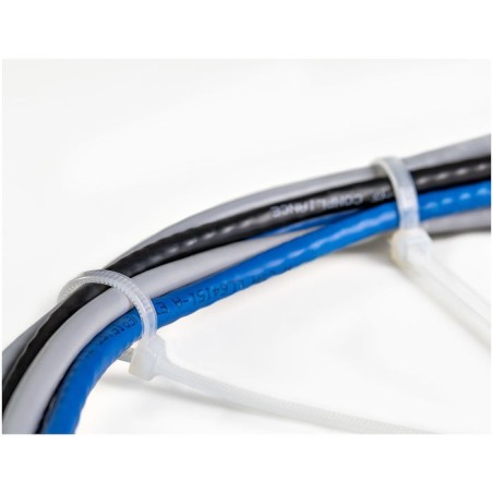 Startech bridas 20cm 4 mm de ancho, 55 mm nylon 1000 - blancas