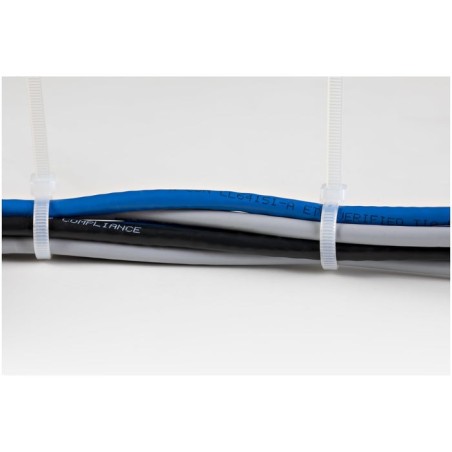 Startech bridas 20cm 4 mm de ancho, 55 mm nylon 1000 - blancas