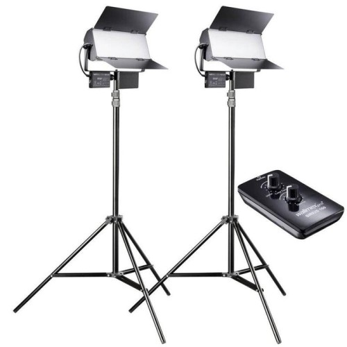 Walimex pro sirius 160 led 65w daylight 2-pack with tripods