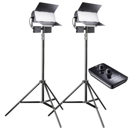 Walimex pro sirius 160 led 65w daylight 2-pack with tripods