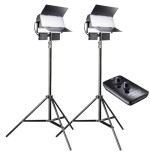 Walimex pro sirius 160 led 65w daylight 2-pack with tripods