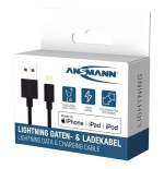 Cable de carga y datos ansmann usb a lightning de 100 cm