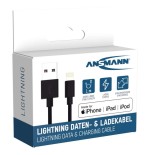 Cable de carga y datos ansmann usb a lightning de 100 cm