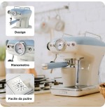 Cafetera espresso ariete vintage, azul