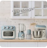 Cafetera espresso ariete vintage, azul