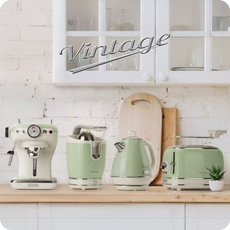 Hervidor de agua ariete vintage 1l, verde