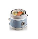 Ariete 290405 arrocera slow cooker, cocción a vapor, línea vintage, 3.5 l 650 w, azul claro