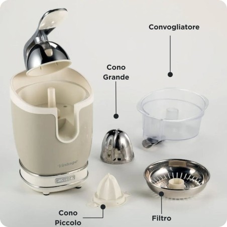 Exprimidor de citricos ariete vintage beige