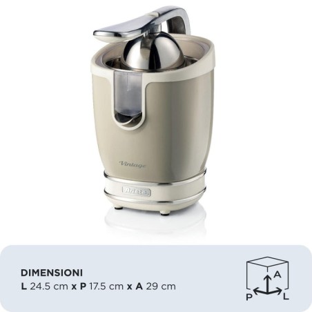 Exprimidor de citricos ariete vintage beige