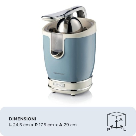 Exprimidor de citricos ariete vintage azul