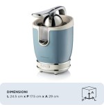 Exprimidor de citricos ariete vintage azul