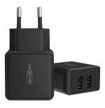 Cargador de pared ansmann hc212 2xusb 2400ma negro